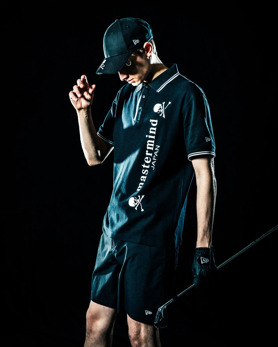 半袖 鹿の子 ポロシャツ mastermind JAPAN マスターマインド・ジャパン SS25 Skull Logo ブラック | ゴルフ