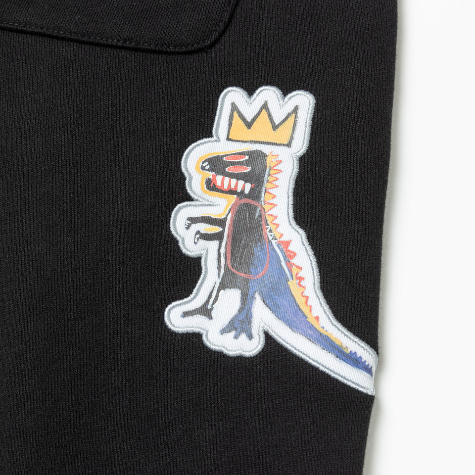 裏毛 オーバーサイズド スウェットパンツ JEAN MICHEL BASQUIAT ジャン=ミシェル・バスキア ブラック
