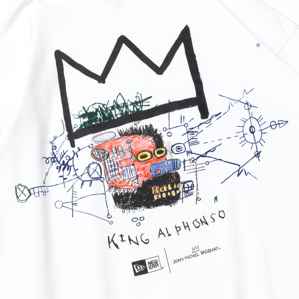 長袖 オーバーサイズド コットン Tシャツ JEAN MICHEL BASQUIAT ジャン=ミシェル・バスキア ホワイト