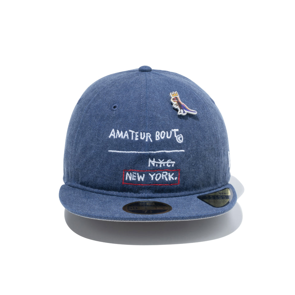 RC 59FIFTY Flat Visor JEAN MICHEL BASQUIAT ジャン=ミシェル・バスキア アシッドウォッシュ ネイビー