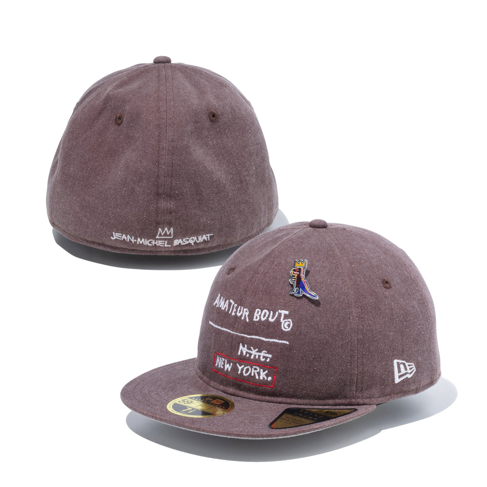 RC 59FIFTY Flat Visor JEAN MICHEL BASQUIAT ジャン=ミシェル・バスキア アシッドウォッシュ ブラウン