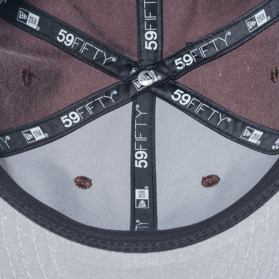 RC 59FIFTY Flat Visor JEAN MICHEL BASQUIAT ジャン=ミシェル・バスキア アシッドウォッシュ ブラウン