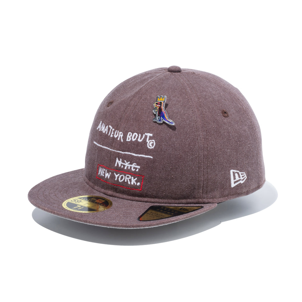 RC 59FIFTY Flat Visor JEAN MICHEL BASQUIAT ジャン=ミシェル・バスキア アシッドウォッシュ ブラウン