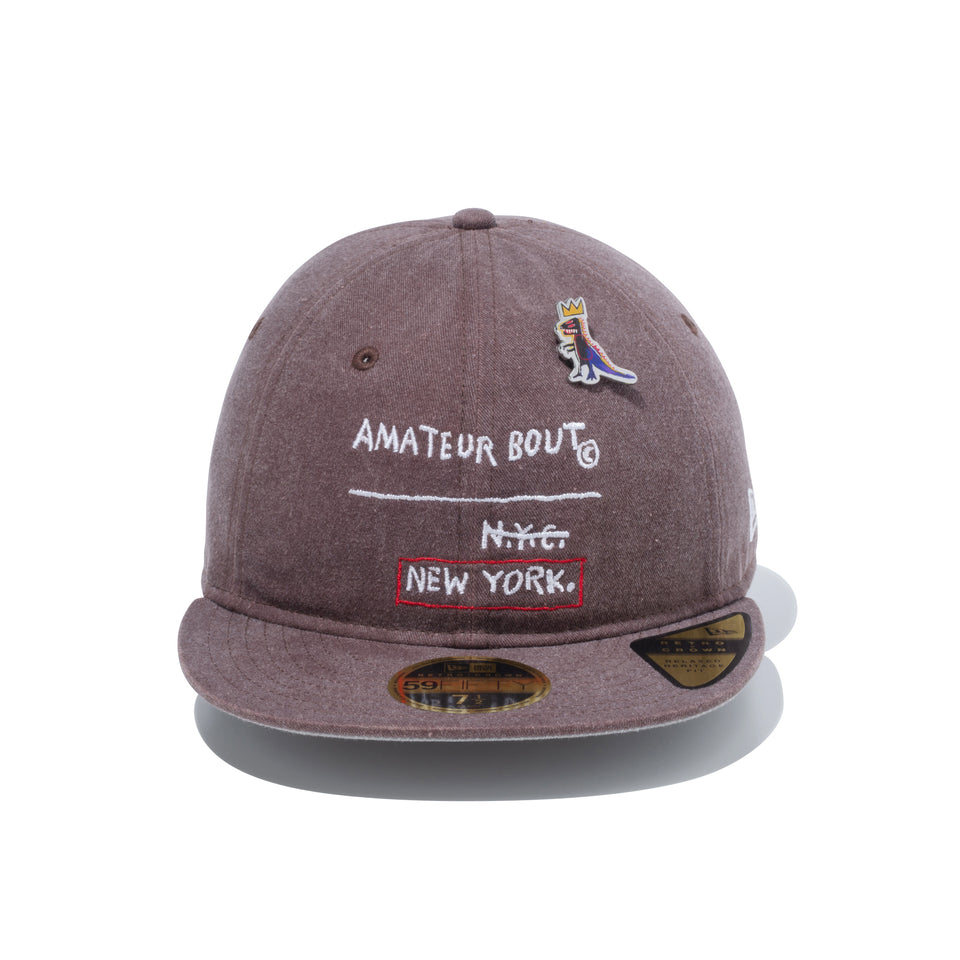 RC 59FIFTY Flat Visor JEAN MICHEL BASQUIAT ジャン=ミシェル・バスキア アシッドウォッシュ ブラウン