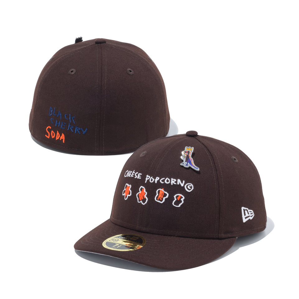 LP 59FIFTY JEAN MICHEL BASQUIAT ジャン=ミシェル・バスキア CHEESE POPCORN バーントウッド