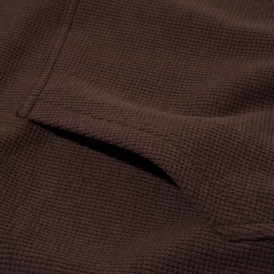 オーバーサイズド ワッフル プルオーバーフーディー BLACK LABEL FW23 ウォルナット