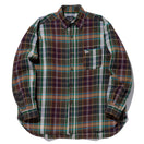 長袖 タータンチェックシャツ BLACK LABEL FW23 オリーブチェック
