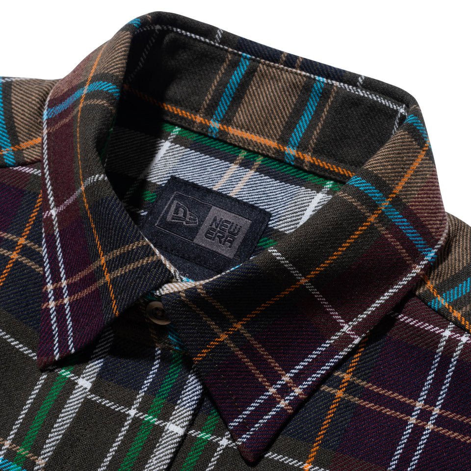 長袖 タータンチェックシャツ BLACK LABEL FW23 オリーブチェック