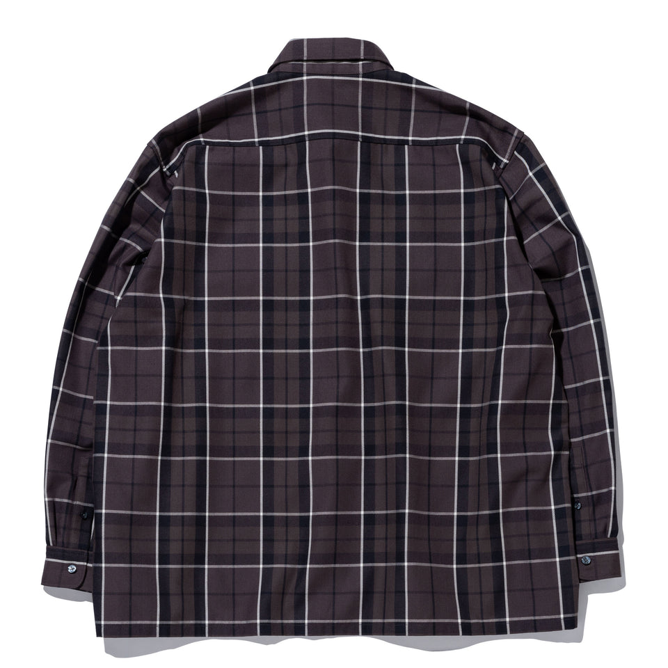 長袖 マルチチェックシャツ BLACK LABEL FW23 ブラック
