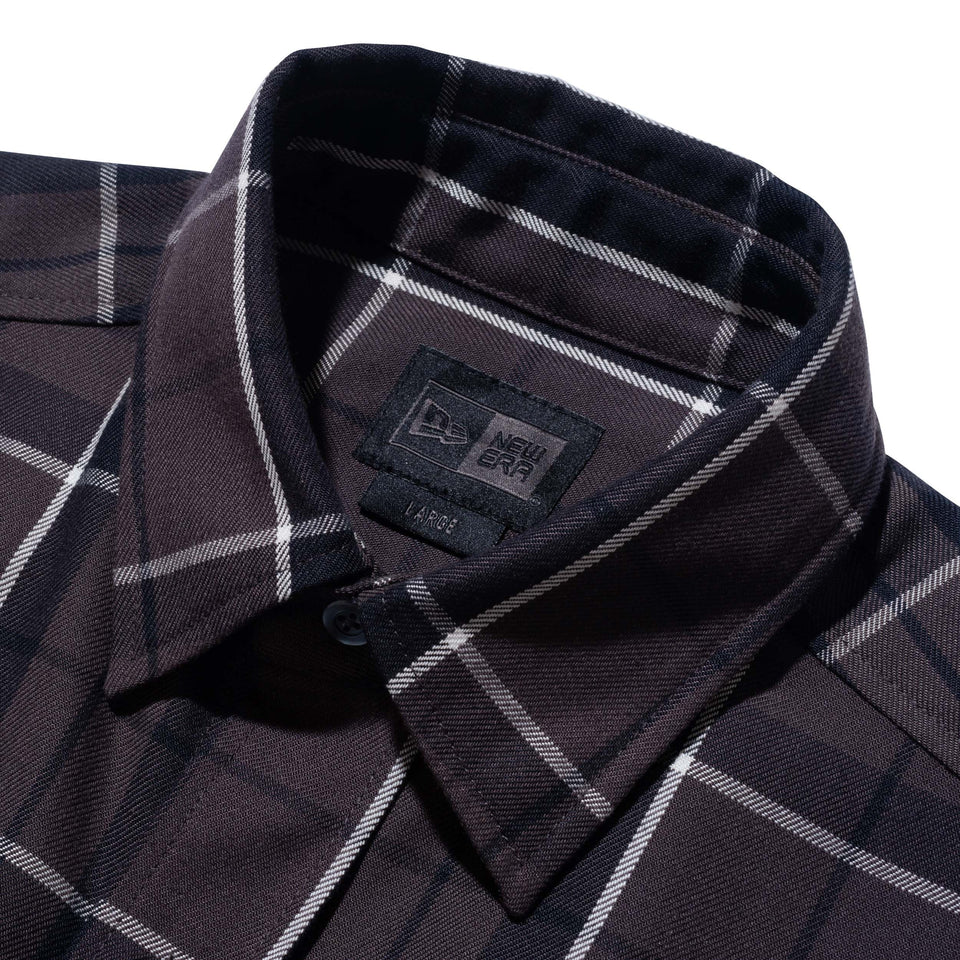長袖 マルチチェックシャツ BLACK LABEL FW23 ブラック
