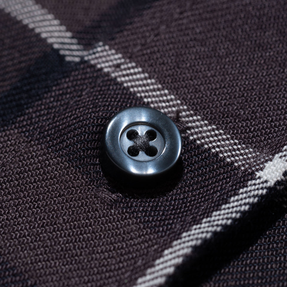 長袖 マルチチェックシャツ BLACK LABEL FW23 ブラック