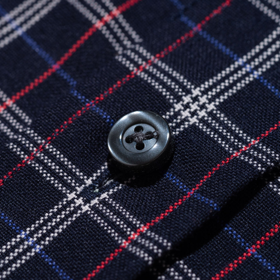 長袖 ミニチェック オックスフォードシャツ BLACK LABEL FW23 ブラック