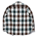 長袖 フランネルチェックシャツ BLACK LABEL FW23 ダークグリーンチェック