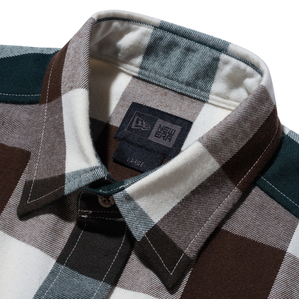長袖 フランネルチェックシャツ BLACK LABEL FW23 ダークグリーンチェック
