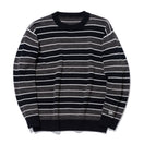 ボーダー クルーネックニット BLACK LABEL FW23 ブラック