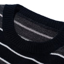 ボーダー クルーネックニット BLACK LABEL FW23 ブラック