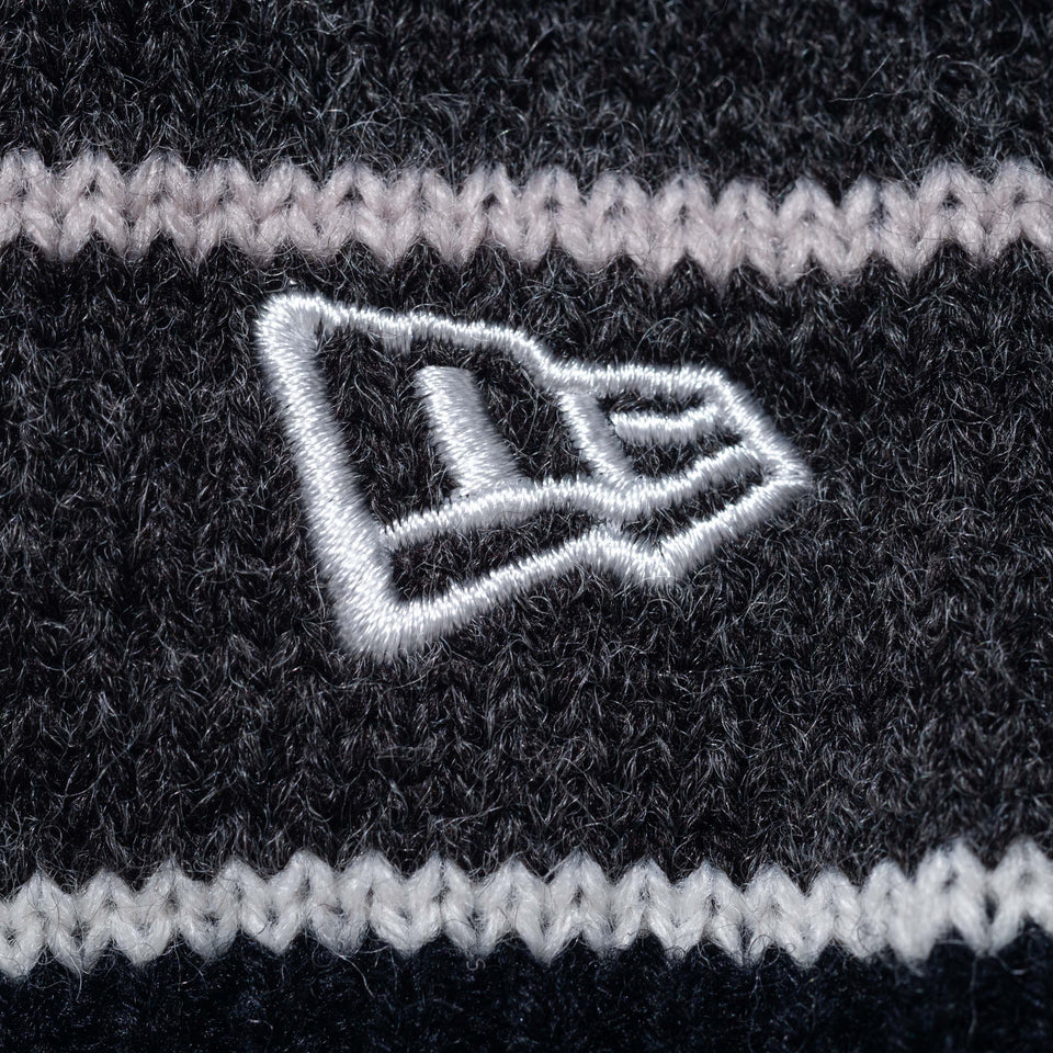 ボーダー クルーネックニット BLACK LABEL FW23 ブラック