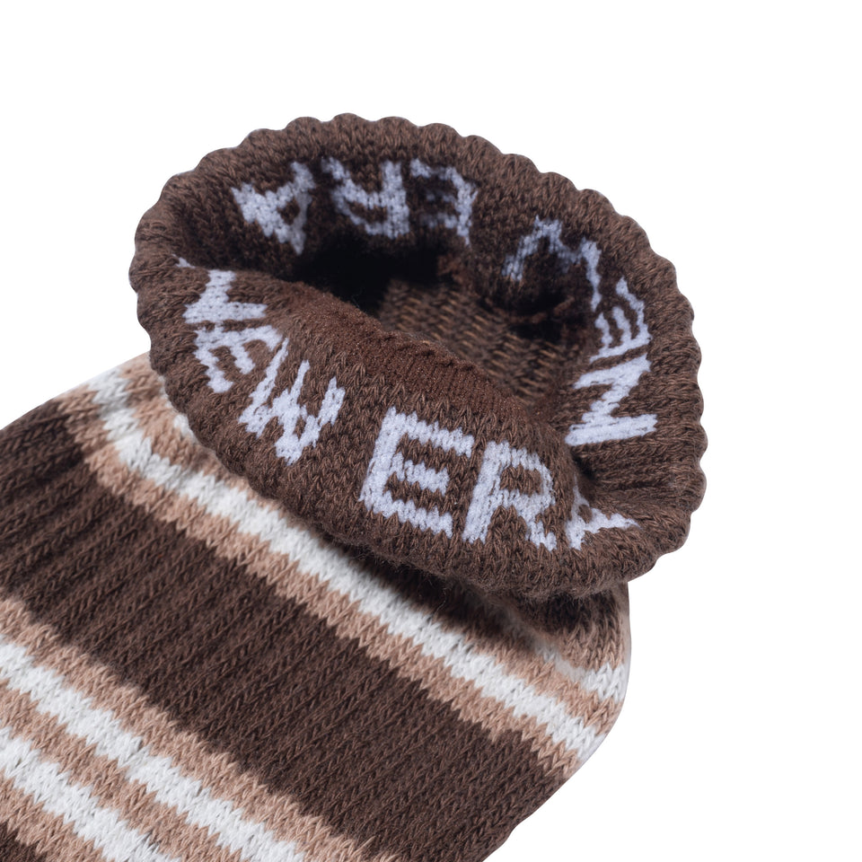 ソックス クルー 2ペア BLACK LABEL FW23 ブラウンボーダー / ブラックボーダー