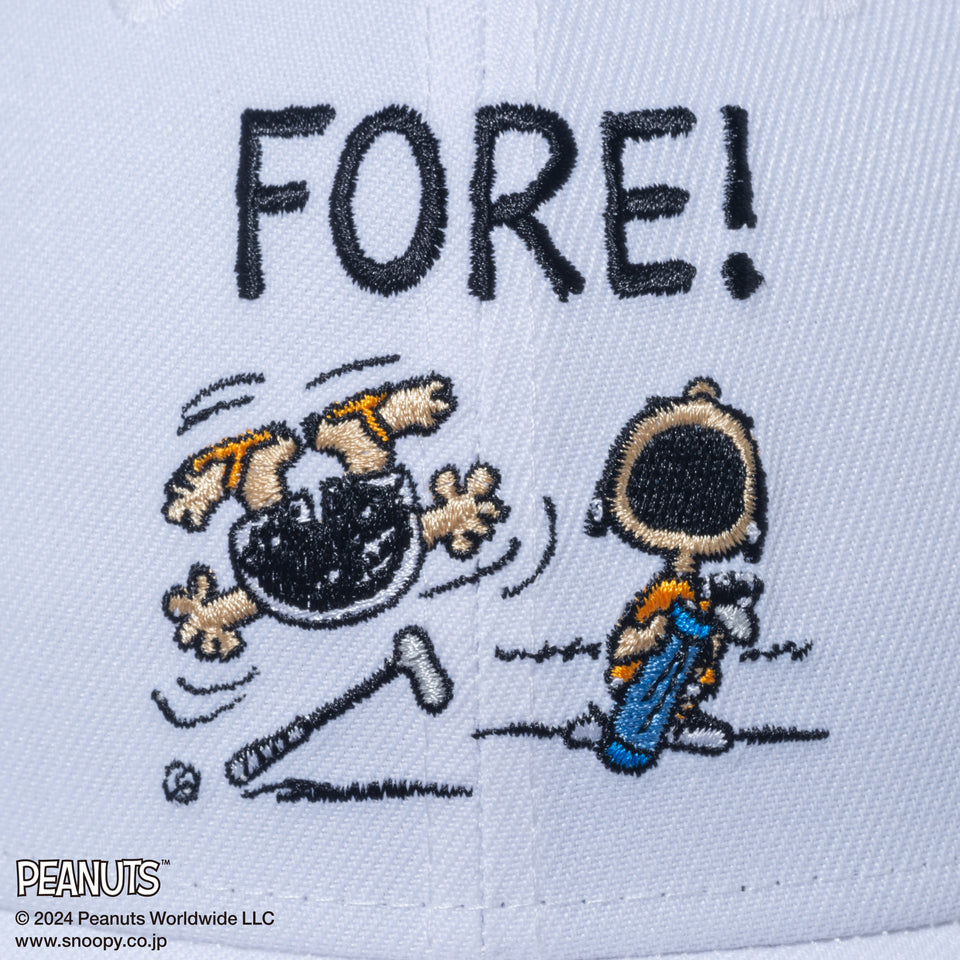 【ゴルフ】9FORTY PEANUTS ピーナッツ レーザーパフォーテッド ホワイト