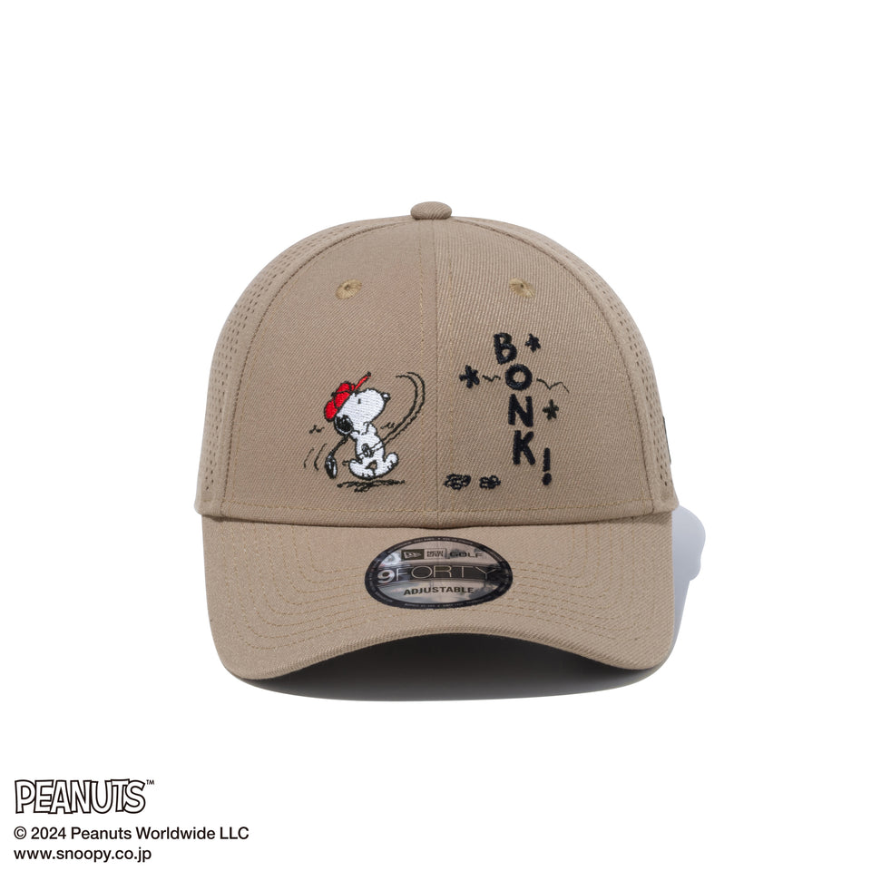 【ゴルフ】9FORTY PEANUTS ピーナッツ レーザーパフォーテッド ブリティッシュカーキ