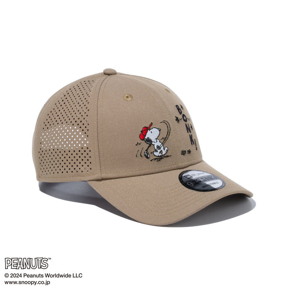 【ゴルフ】9FORTY PEANUTS ピーナッツ レーザーパフォーテッド ブリティッシュカーキ