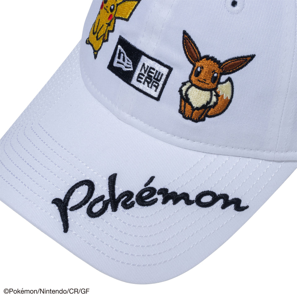 【ゴルフ】 9TWENTY ロングバイザー Pokémon ポケモン ピカチュウ イーブイ ホワイト