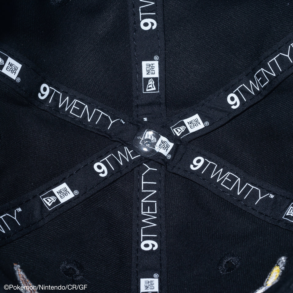 【ゴルフ】 9TWENTY ロングバイザー Pokémon ポケモン ピカチュウ イーブイ ブラック