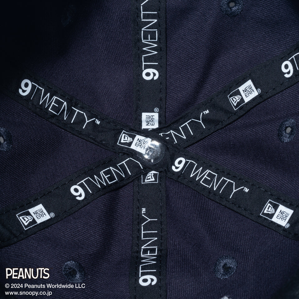 【ゴルフ】9TWENTY ロングバイザー PEANUTS ピーナッツ ネイビー