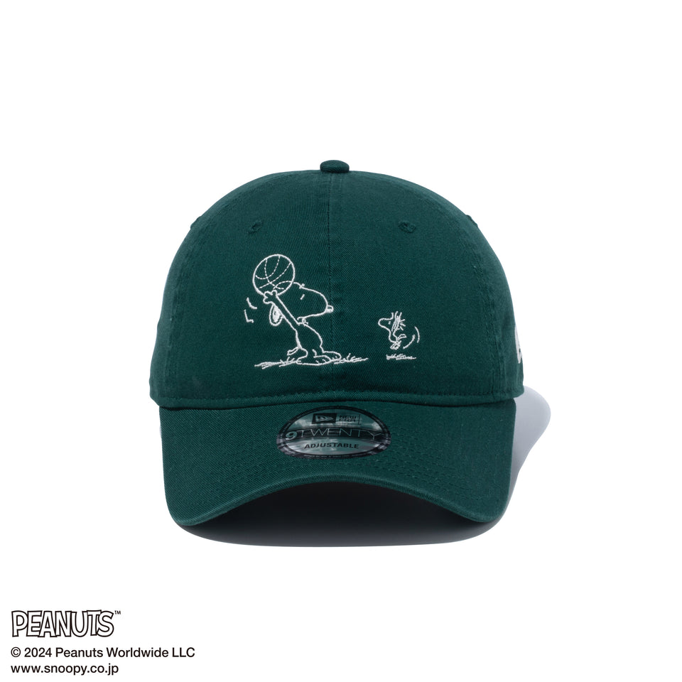 9TWENTY PEANUTS ピーナッツ スヌーピー ウッドストック バスケットボール ダークグリーン