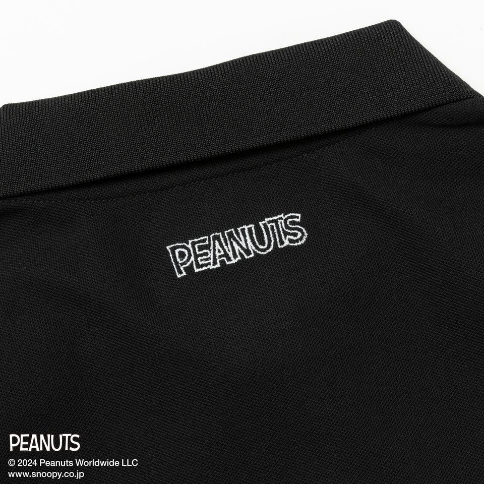 【ゴルフ】半袖 ポロシャツ PEANUTS ピーナッツ ブラック