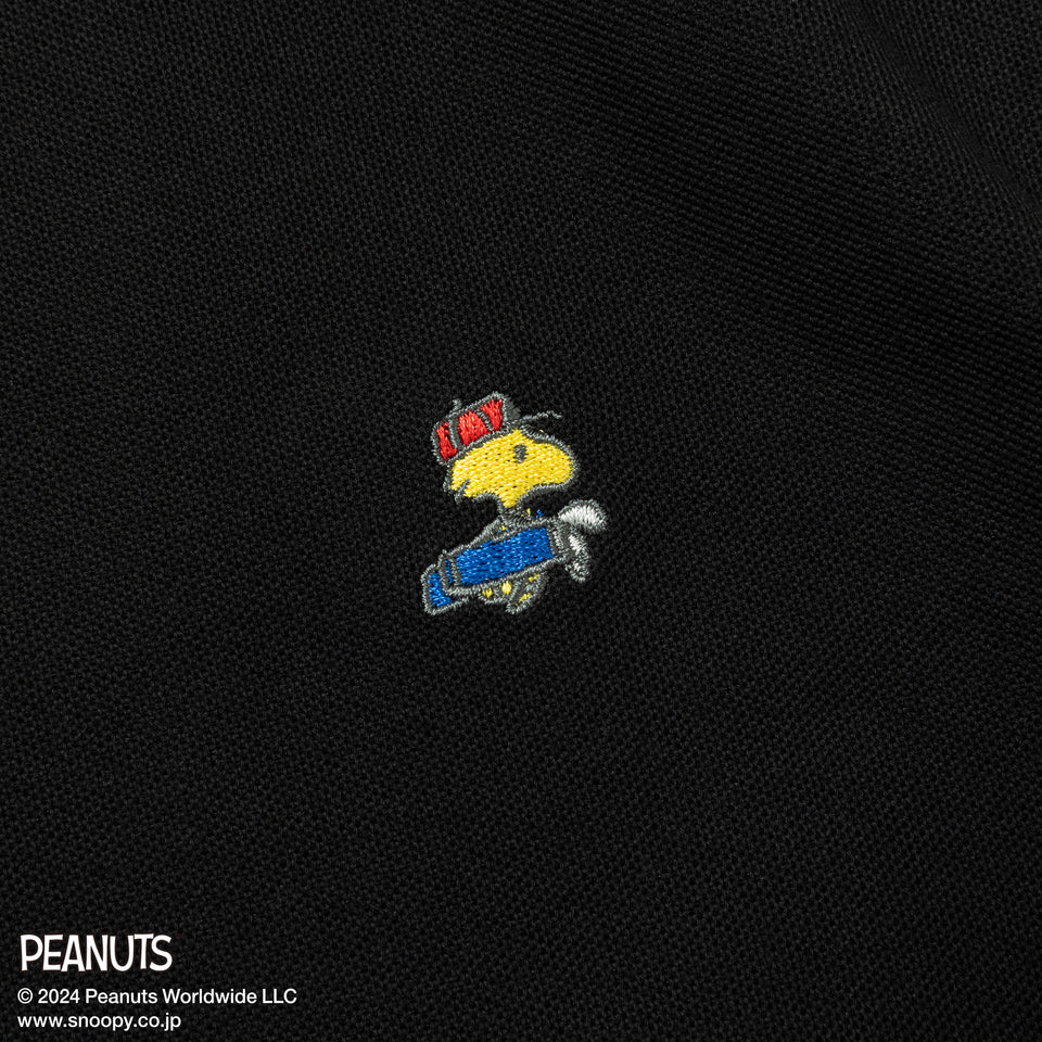 【ゴルフ】半袖 ポロシャツ PEANUTS ピーナッツ ブラック