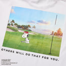 【ゴルフ】 長袖 ハイカラー パフォーマンス Tシャツ PEANUTS ピーナッツ ホワイト