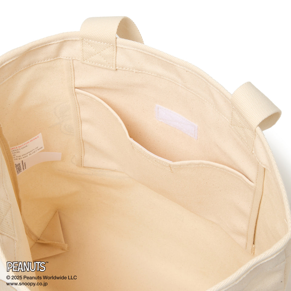 キャンバス トートバッグ 14L PEANUTS ピーナッツ ピンズ アイボリー