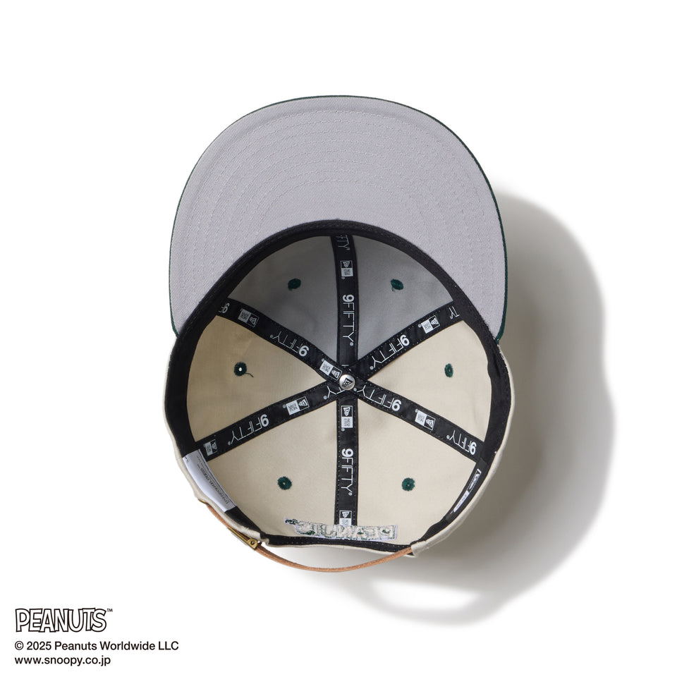 RC 9FIFTY PEANUTS ピーナッツ スヌーピー ストーン ダークグリーンバイザー