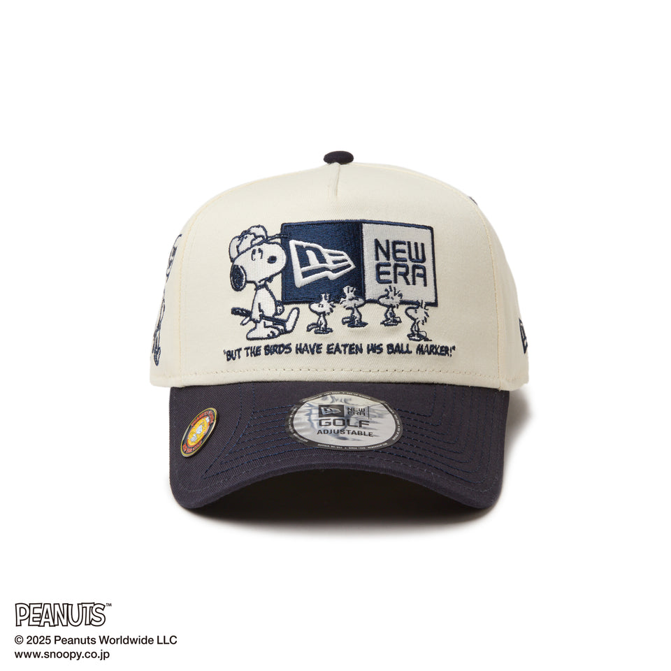 【ゴルフ】 9FORTY A-Frame On Par PEANUTS ピーナッツ ボックスロゴ クローム ネイビーバイザー