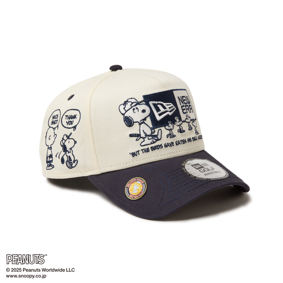 【ゴルフ】 9FORTY A-Frame On Par PEANUTS ピーナッツ ボックスロゴ クローム ネイビーバイザー