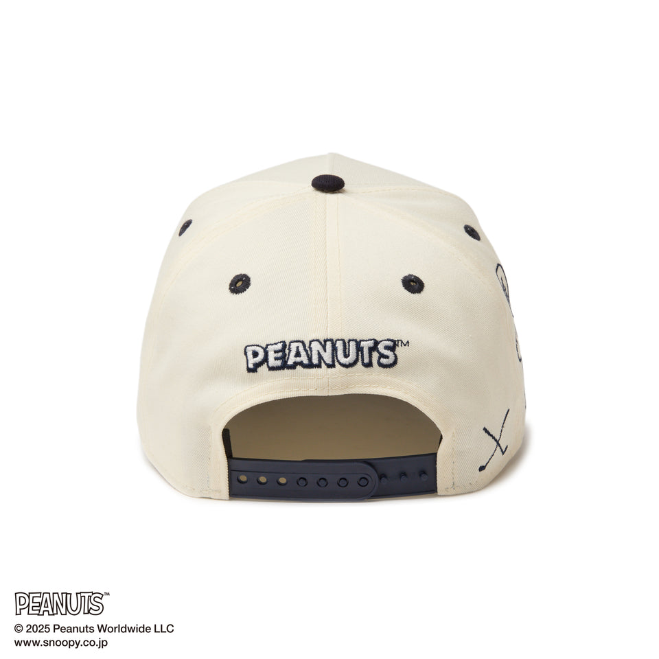 【ゴルフ】 9FORTY A-Frame On Par PEANUTS ピーナッツ ボックスロゴ クローム ネイビーバイザー
