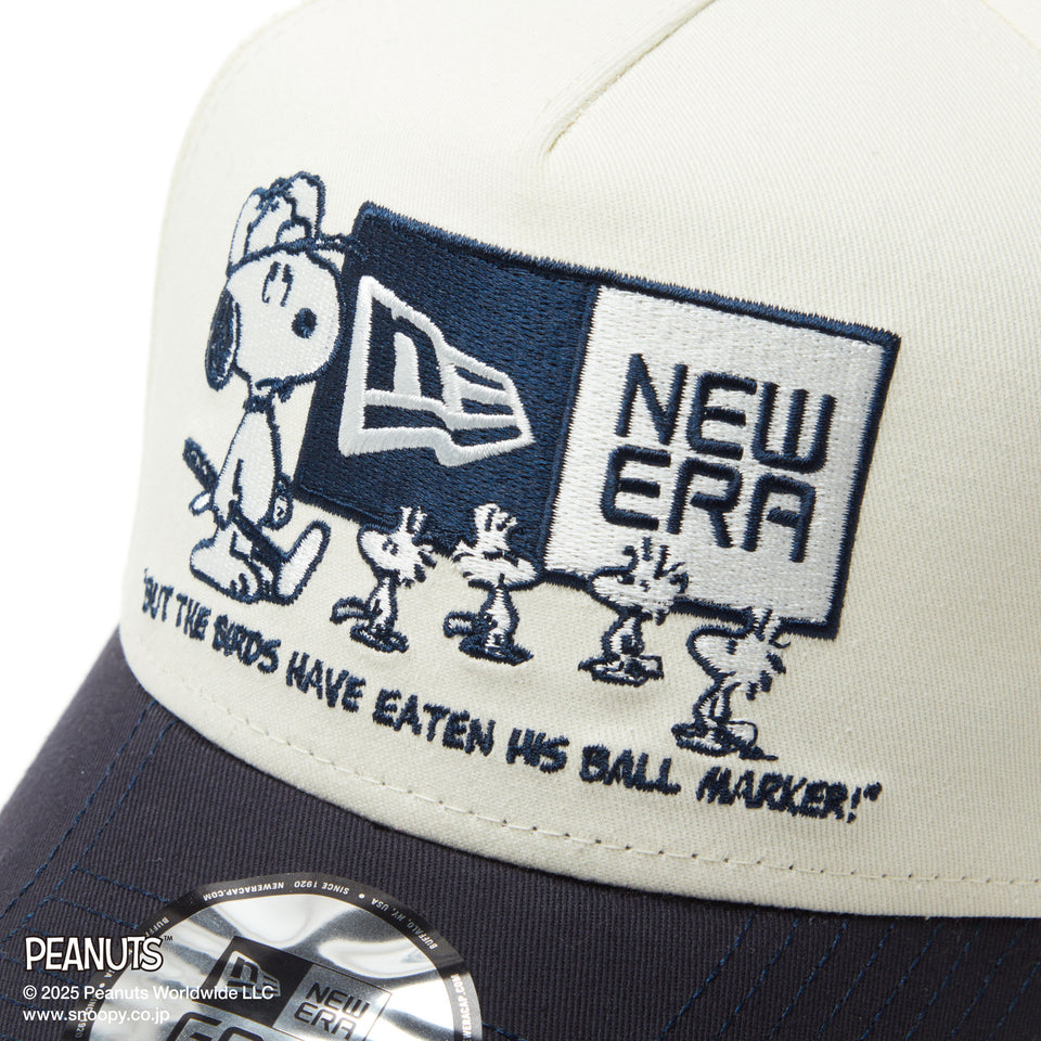 【ゴルフ】 9FORTY A-Frame On Par PEANUTS ピーナッツ ボックスロゴ クローム ネイビーバイザー