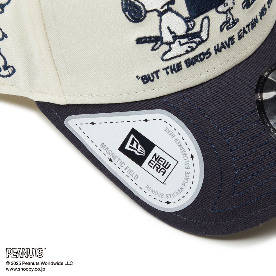 【ゴルフ】 9FORTY A-Frame On Par PEANUTS ピーナッツ ボックスロゴ クローム ネイビーバイザー