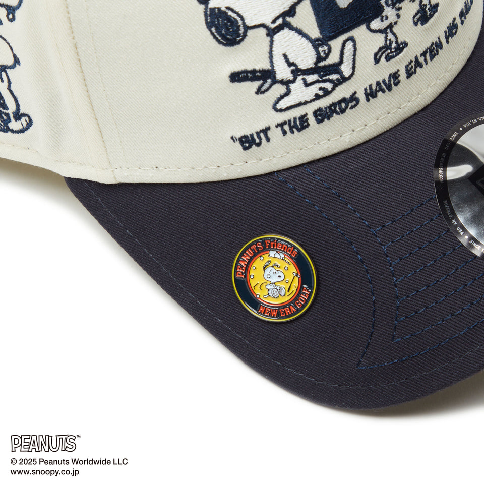 【ゴルフ】 9FORTY A-Frame On Par PEANUTS ピーナッツ ボックスロゴ クローム ネイビーバイザー