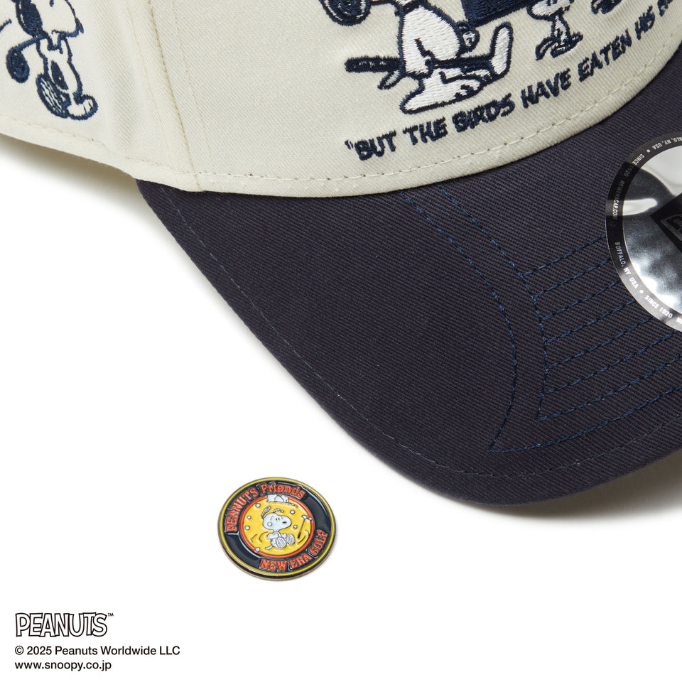 【ゴルフ】 9FORTY A-Frame On Par PEANUTS ピーナッツ ボックスロゴ クローム ネイビーバイザー