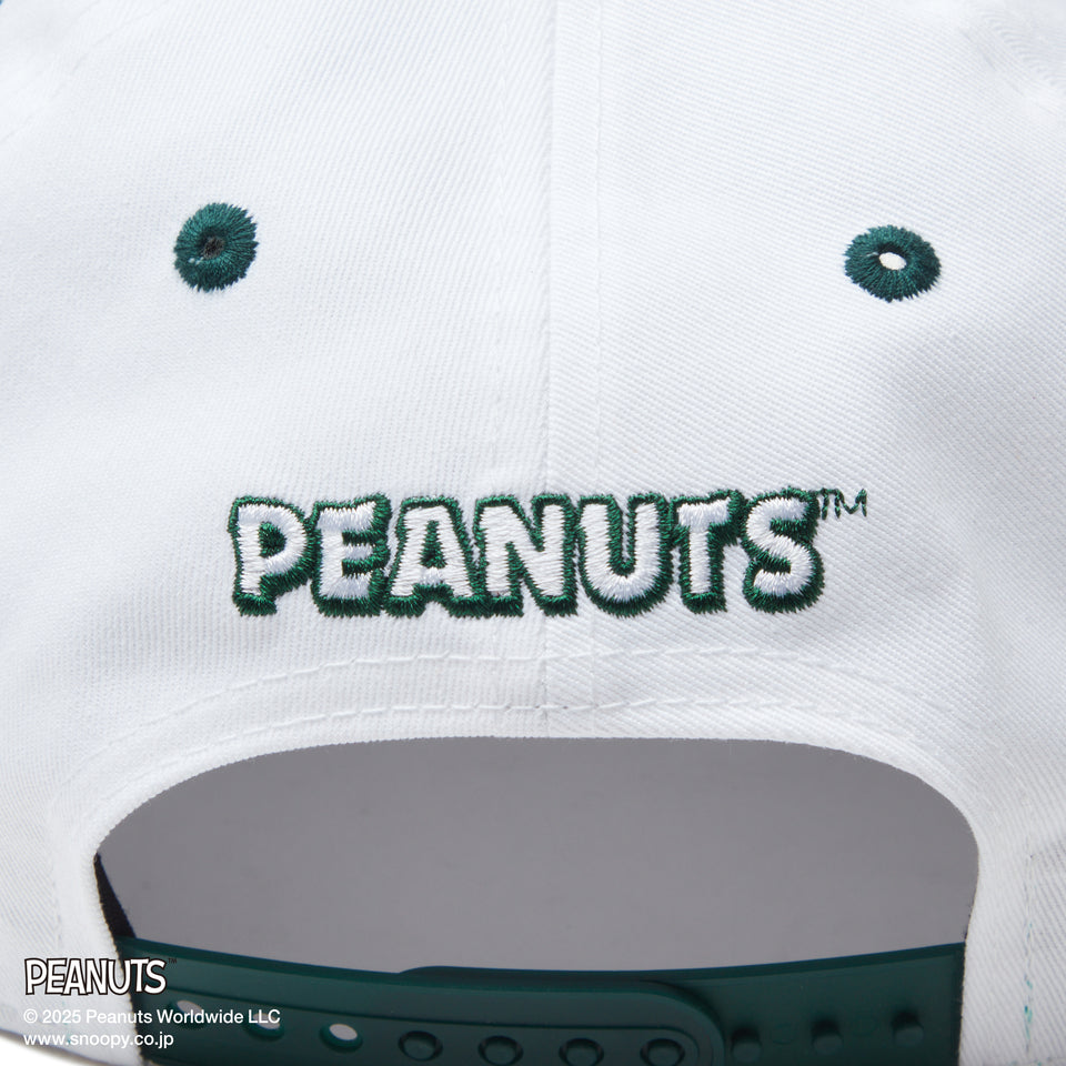【ゴルフ】 9FORTY A-Frame On Par PEANUTS ピーナッツ ボックスロゴ ホワイト ダークグリーンバイザー