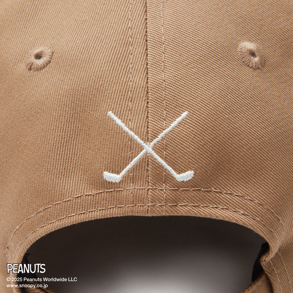 【ゴルフ】 9TWENTY ロングバイザー PEANUTS ピーナッツ バイザーロゴ カーキ