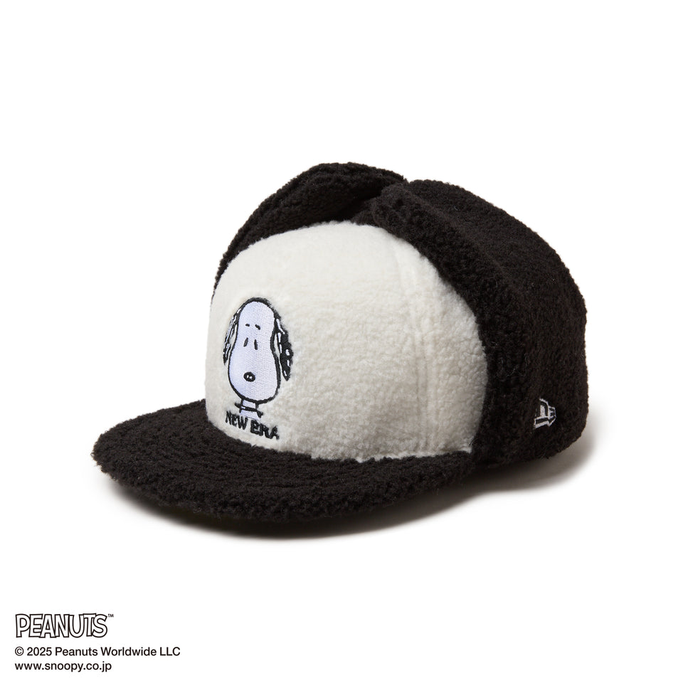 59FIFTY Dog Ear ドッグイヤー PEANUTS ピーナッツ スヌーピー ホワイト ブラックバイザー