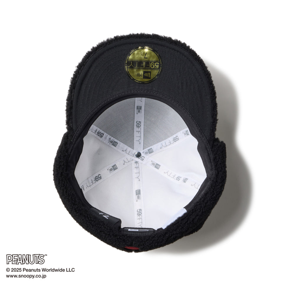 59FIFTY Dog Ear ドッグイヤー PEANUTS ピーナッツ スヌーピー ホワイト ブラックバイザー