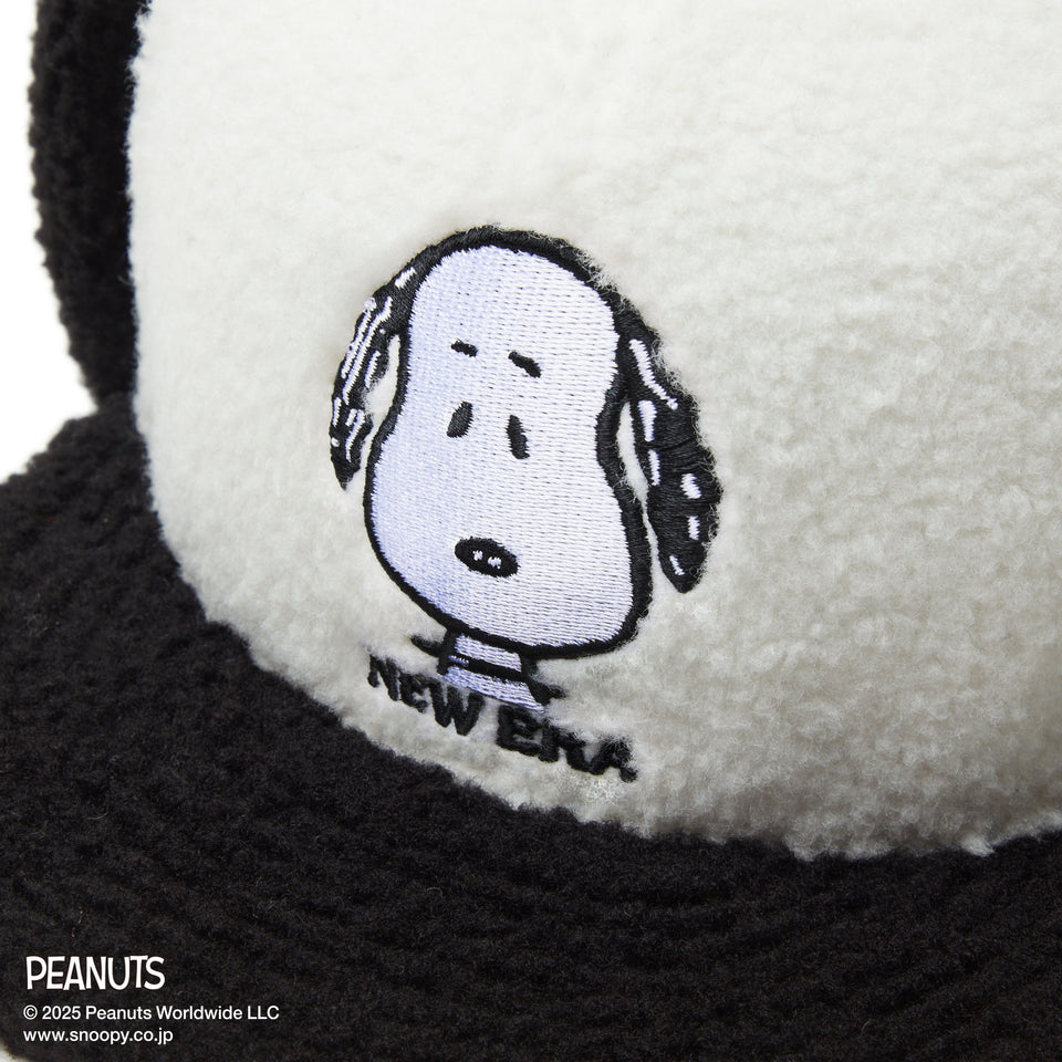 59FIFTY Dog Ear ドッグイヤー PEANUTS ピーナッツ スヌーピー ホワイト ブラックバイザー