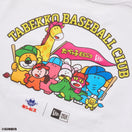 Youth 長袖 コットン Tシャツ たべっ子どうぶつ TABEKKO BASEBALL CLUB ホワイト