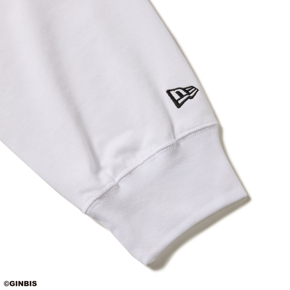 長袖 オーバーサイズド コットン Tシャツ たべっ子どうぶつ ギンビス ホワイト