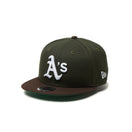Youth 9FIFTY Powered by GORO NAKATSUGAWA（min-nano）オークランド・アスレチックス ダークシーウィード ブラウンバイザー