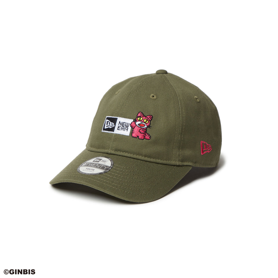 Youth 9TWENTY たべっ子どうぶつ ねこ ボックスロゴ ニューオリーブ